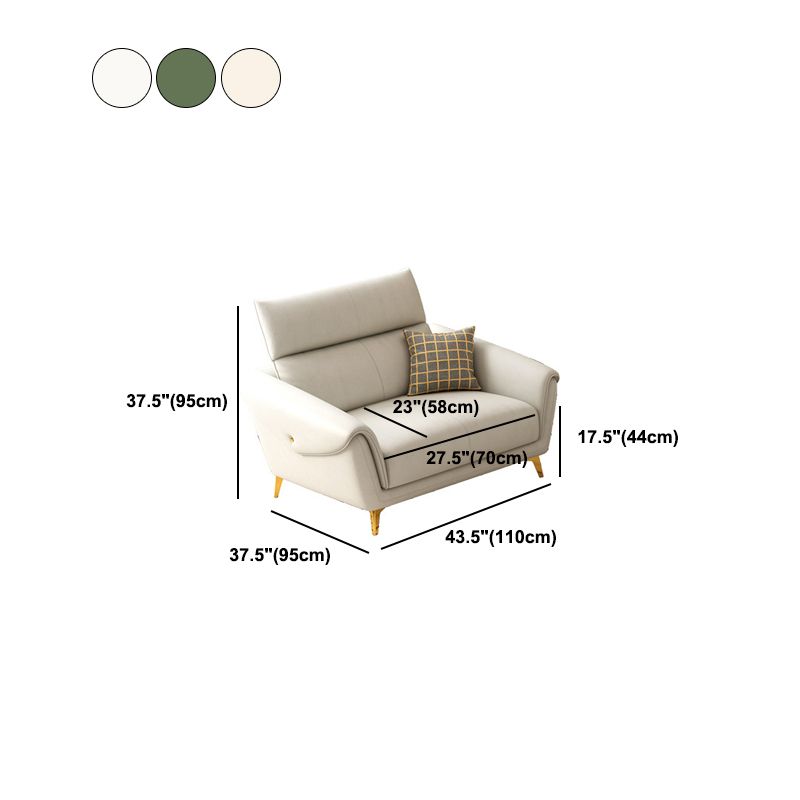 Faux lederen bank 37,40 "D x 37.40" H Flaar La Vared Arm Sofa voor woonkamer