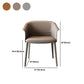 Faux Leather Contemporary Side Chair Matte Finish Solid Back Dining Arm Chair