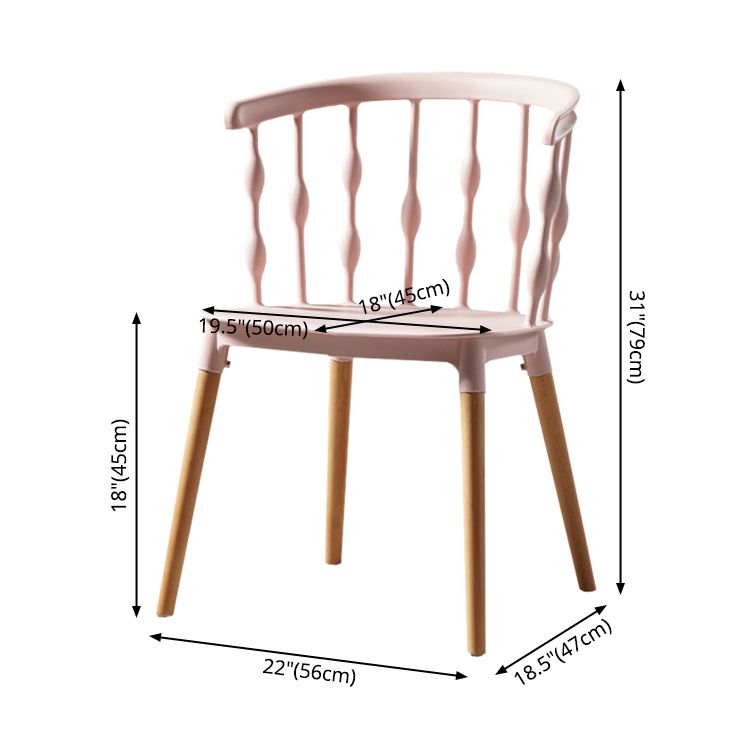 Contemporary Style Dining Room Chairs Plastic Armless Chairs with Wooden Legs Clearhalo ' kitchen&dining_furn' 'Dining Chairs' 'Dining Tables & Seating' 'dining_chair' 'furn' 'furn_dining_chair' 'Furniture' 'furniture_dining_chair' 'Kitchen & Dining Furniture' 'kitchen' 1200x1200_5338a615-3fe8-4bdd-84c6-28f98dfd493f