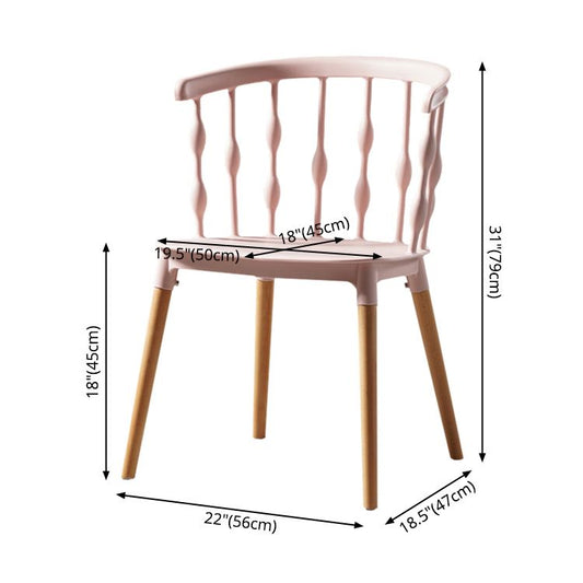 Contemporary Style Dining Room Chairs Plastic Armless Chairs with Wooden Legs Clearhalo ' kitchen&dining_furn' 'Dining Chairs' 'Dining Tables & Seating' 'dining_chair' 'furn' 'furn_dining_chair' 'Furniture' 'furniture_dining_chair' 'Kitchen & Dining Furniture' 'kitchen' 1200x1200_5338a615-3fe8-4bdd-84c6-28f98dfd493f