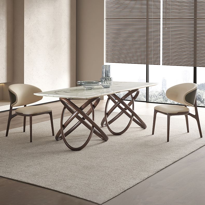 Open Back Solid Wood and Upholstered Contemporary Dining Chairs Clearhalo 'Dining Chairs' 'Dining Tables & Seating' 'dining_chair' 'furn' 'furn_dining_chair' 'Furniture' 'Kitchen & Dining Furniture' 1200x1200_533aa2bf-4e84-4dc6-9885-1407b124c5b2