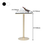 Stone Bar Dining Table Glam Round /Square Bar Table with Pedestal for Dining Room Clearhalo 'Bar Furniture' 'Bar Tables' 'bar_tables' 'furn' 'furn_bar_tables' 'Furniture' 'furniture_bar_tables' 'Kitchen & Dining Furniture' 1200x1200_533aea32-4a6d-4edd-b4fe-0c20685fa364