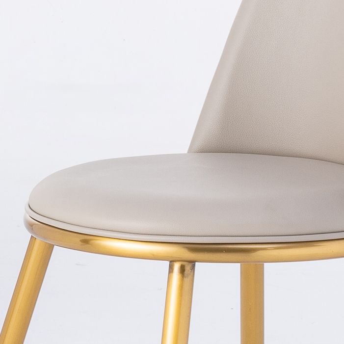 Glam Style Upholstered Side Chairs Solid Back Armless Dining Side Chairs for Home Clearhalo ' kitchen&dining_furn' 'Dining Chairs' 'Dining Tables & Seating' 'dining_chair' 'furn' 'furn_dining_chair' 'Furniture' 'furniture_dining_chair' 'Kitchen & Dining Furniture' 'kitchen' 1200x1200_533be792-608b-4c7d-a4d1-d39a13a4ea01