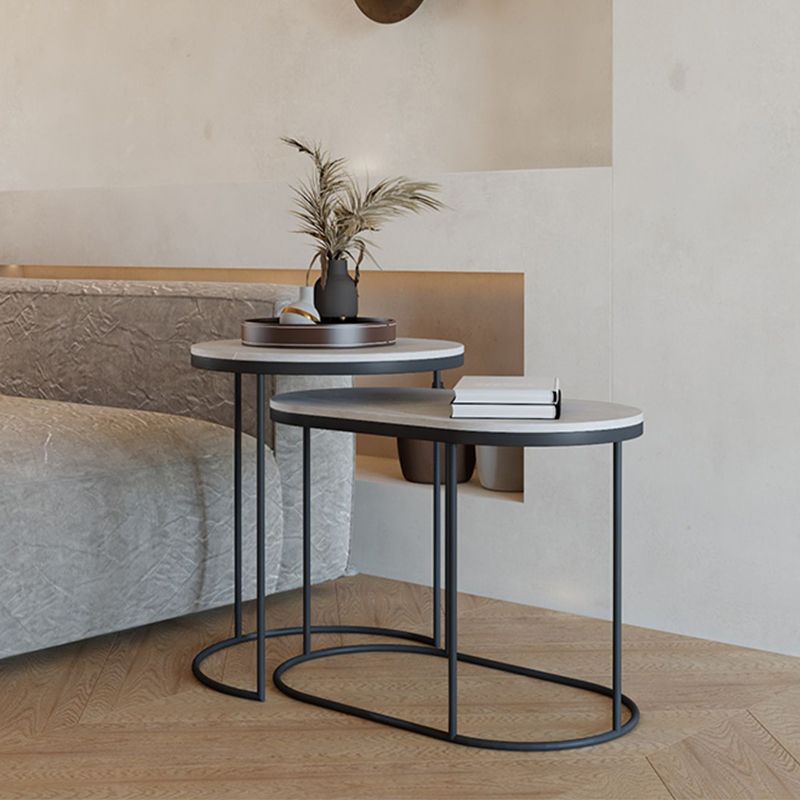 Luxurious Stone Top End Table Metal Frame Sofa Side Accent Table Clearhalo 'Coffee & Accent Tables' 'End & Side Tables' 'end_side_tables' 'furn' 'furn_end_side_tables' 'Furniture' 'Living Room Furniture' 1200x1200_533d550f-a313-472a-8d27-9e5badcd00c7