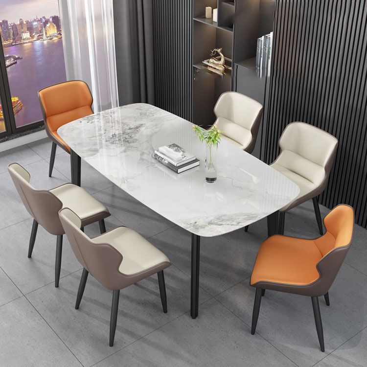 Modern Matte Finish Dining Chair Metal Dining Arm Side Chairs for Kitchen (Set of 2) Clearhalo ' kitchen&dining_furn' 'Dining Chairs' 'Dining Tables & Seating' 'dining_chair' 'furn' 'furn_dining_chair' 'Furniture' 'furniture_dining_chair' 'Kitchen & Dining Furniture' 'kitchen' 1200x1200_533dfdb5-9d84-48cf-ba55-2a0aa755037a