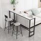 1/3/5 Pieces Modern Rectangle Sintered Stone Counter Table with High Stools