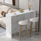 Modern Living Room Rectangle Wooden Top Pedestal Bar Dining Table Clearhalo 'Bar Furniture' 'Bar Tables' 'bar_tables' 'furn' 'furn_bar_tables' 'Furniture' 'Kitchen & Dining Furniture' 1200x1200_533ea573-3c1b-4dd1-aac2-2d52da9d96b1