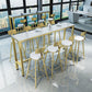 Glam Pub Table Set 1/2/4 Pieces Faux Marble Bar table with Backless Stools Clearhalo 'Bar Furniture' 'furn' 'furn_home_bar_bar_sets' 'Furniture' 'Home Bars & Bar Sets' 'home_bar_bar_sets' 'Kitchen & Dining Furniture' 1200x1200_533fc31d-3a39-40ea-a3d2-ac7c0352ac68