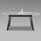 Modern Rectangle Dining Table Sintered Stone 4 Legs Table with Black Frame Clearhalo ' dining_table' 'Dining Tables & Seating' 'Dining Tables' 'furn' 'furn_dining_table' 'Furniture' 'furniture_dining_table' 'Kitchen & Dining Furniture' 'kitchen&dining_furn' 'kitchen' 'kitchen_dining_table' 1200x1200_53416ede-b8f4-4f9e-ada8-3b768347a8fc