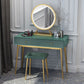 15.74" Wide Green Makeup Vanity Desk  Glam Vanity Tables with 2 Drawers
