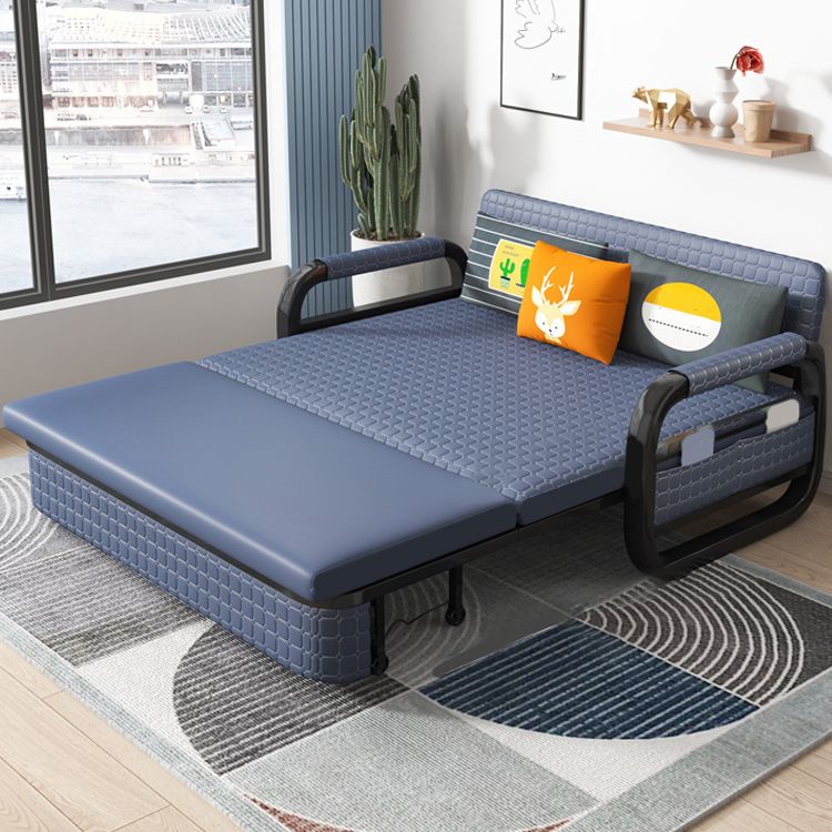 Pillow Included Sofa Futon Cushion Back Round Arms Futon Sleeper Sofa