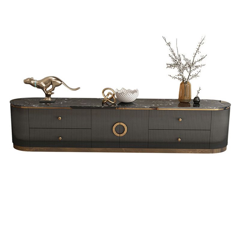 Glam Stone TV Console Enclosed Storage TV Media Stand for Living Room Clearhalo 'furn' 'furn_tv_stands_entertainment_centers' 'Furniture' 'Living Room Furniture' 'TV Stands & Entertainment Centers' 'TV Stands & Media Storage Furniture' 'tv_stands_entertainment_centers' 1200x1200_5344725c-bc8f-4311-8aff-cef3828a8b9b