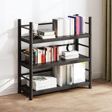 Contemporary Black Shelf Bookcase Open Bookshelf with Shelves Included