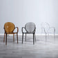 Home Dining Side Chair Kitchen Contemporary Plastic Dining Arm Chair
