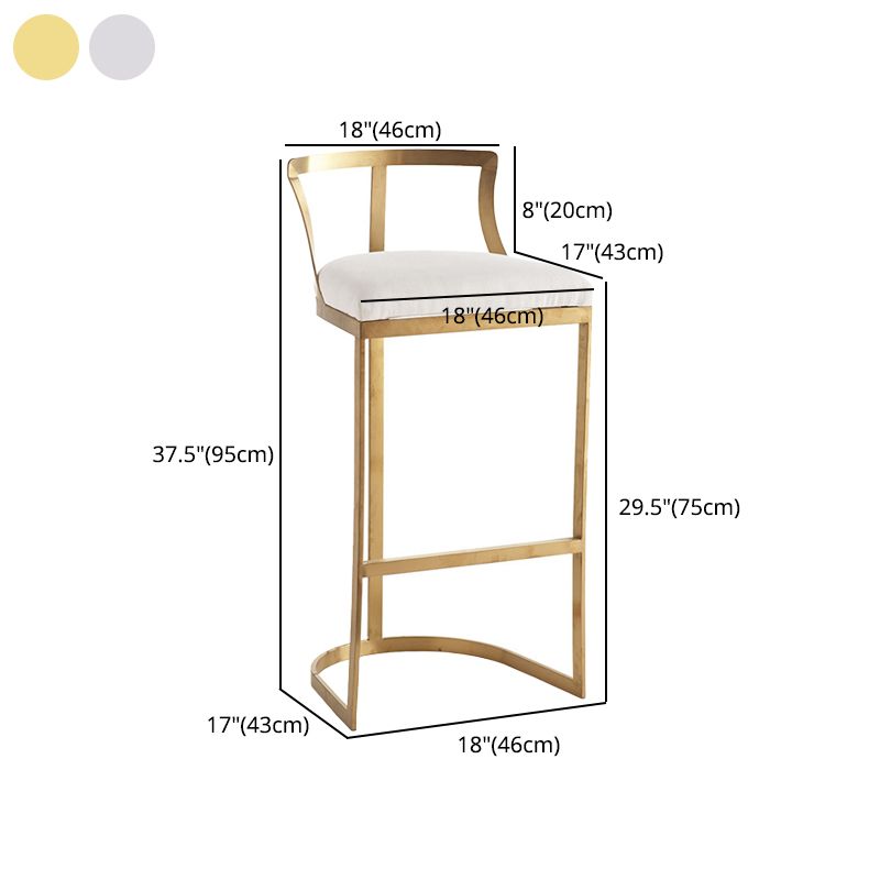 Sgabello imbottito di bar e controccia scandinavo con base di piedistallo
