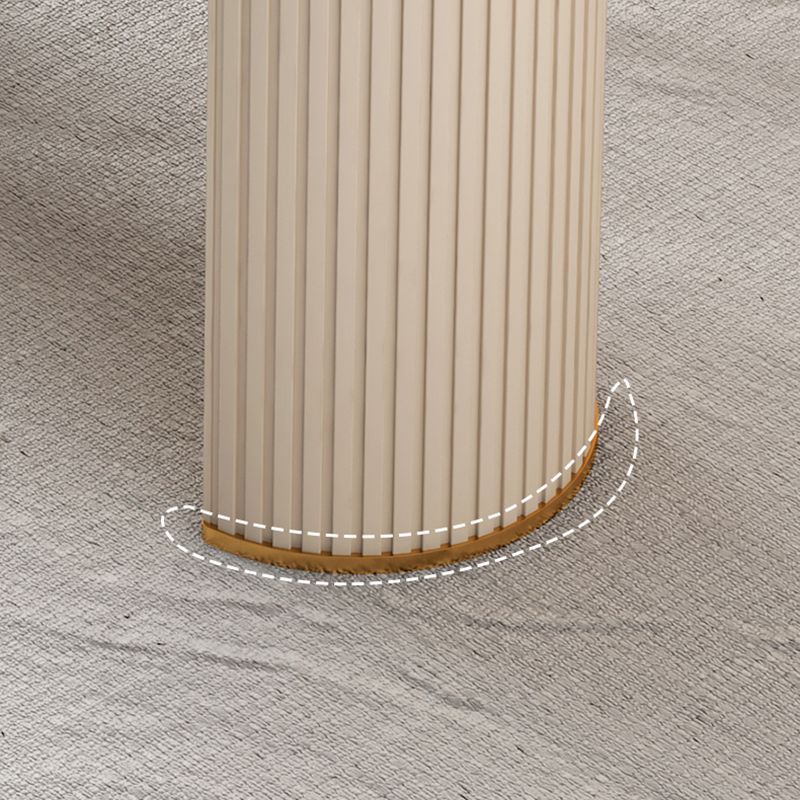 23.6 "Escritorio de escritura de ancho Pedestal Beige Glam Office Desk for Home