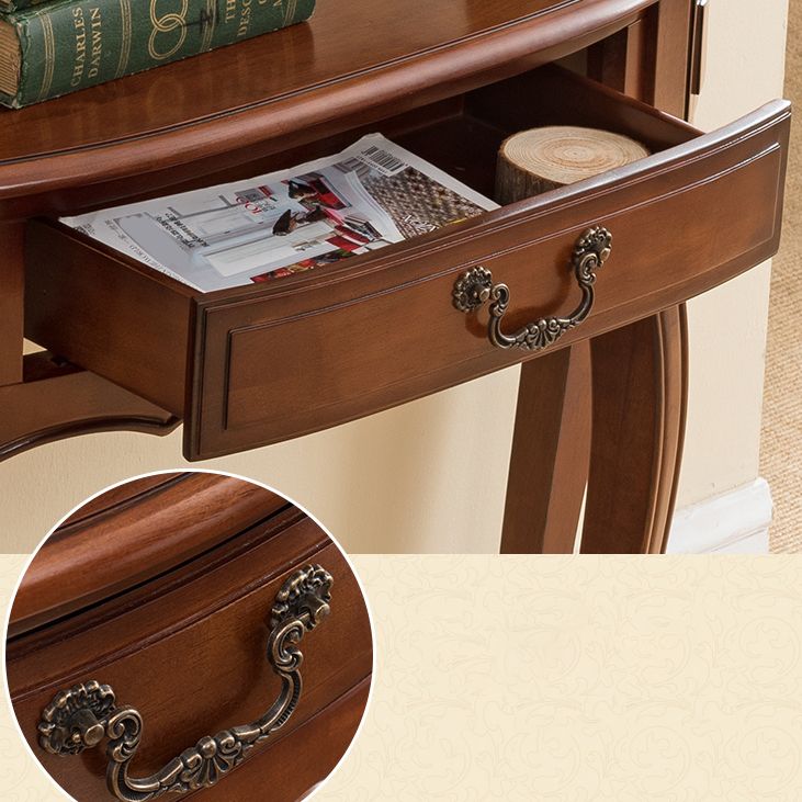 Tavolo di console di legno vittoriano Tavolo di divano console marrone per Hall