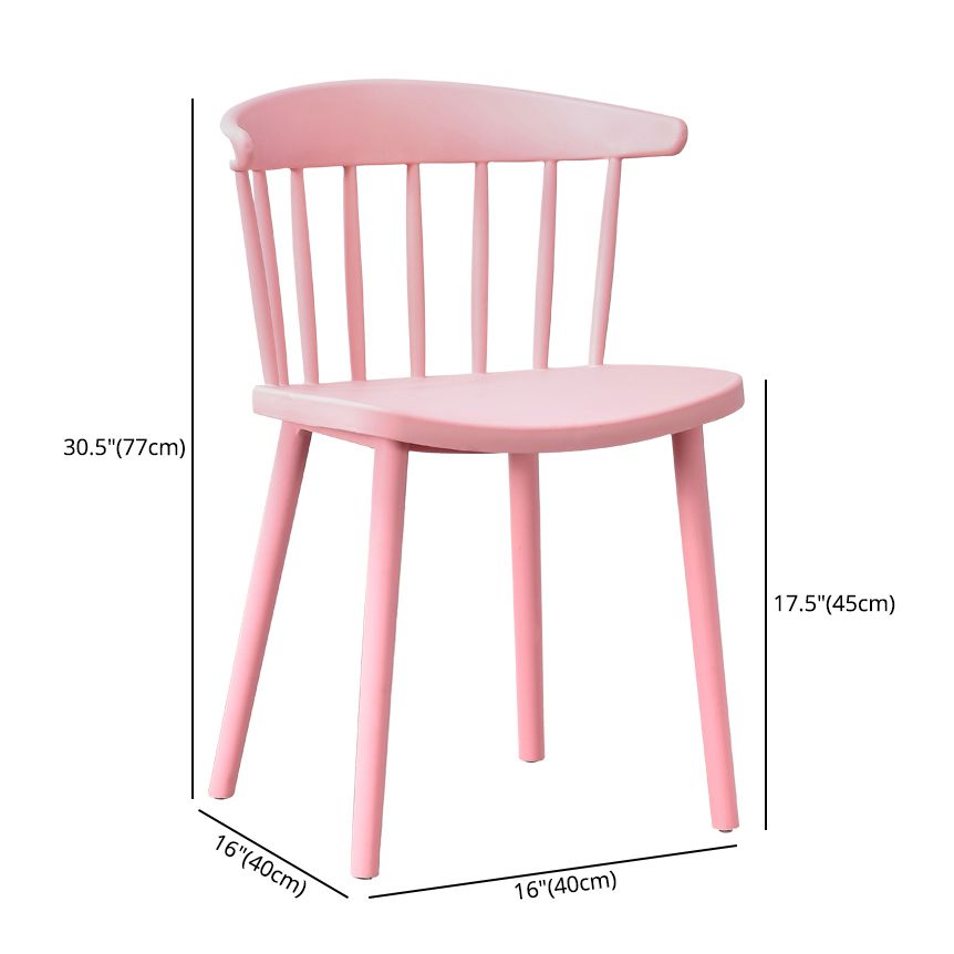 Contemporary Style Plastic Dining Armchair Windsor Back Side Chair for Home Clearhalo ' kitchen&dining_furn' 'Dining Chairs' 'Dining Tables & Seating' 'dining_chair' 'furn' 'furn_dining_chair' 'Furniture' 'furniture_dining_chair' 'Kitchen & Dining Furniture' 'kitchen' 1200x1200_534b72b9-67cc-4050-9a4c-4fb116842051