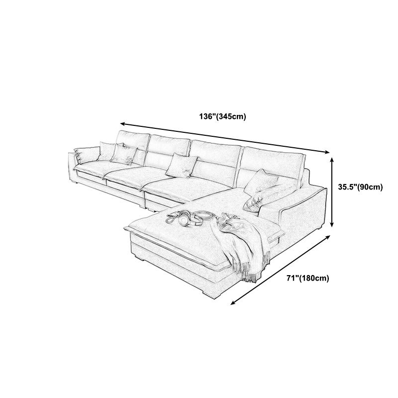 135.83" W √ó 70.87" D √ó 35.43" H L-Shape Faux Leather High Back Square Arm Sectional Clearhalo 'furn' 'furn_sectionals' 'Furniture' 'furniture_sectionals' 'kitchen' 'kitchen_sectionals' 'Living Room Furniture' 'Sectionals' 1200x1200_534b7fc5-1ca2-414f-83de-5ec3cda6ad2e