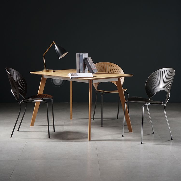 Contemporary Metal Dining Chair for Home Use Open Back Dining Side Chair Clearhalo ' kitchen&dining_furn' 'Dining Chairs' 'Dining Tables & Seating' 'dining_chair' 'furn' 'furn_dining_chair' 'Furniture' 'furniture_dining_chair' 'Kitchen & Dining Furniture' 'kitchen' 1200x1200_534c010f-4625-4880-a028-a78baede6f86