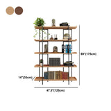 Industrial Style Open Bookshelf Etagere Shelf Bookcase with Rectangular Shelves Clearhalo 'Bookcases' 'furn' 'furn_bookcases' 'Furniture' 'furniture_bookcases' 'kitchen' 'kitchen_bookcases' 'Living Room Furniture' 'Office Furniture' 1200x1200_534c568f-5266-4a78-a831-bf9cae14c31a