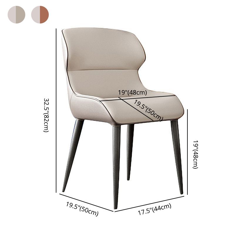 Modern Style Metal Chairs Kitchen Dining Room Wingback Arm Chair Set (Set of 4) Clearhalo ' kitchen&dining_furn' 'Dining Chairs' 'Dining Tables & Seating' 'dining_chair' 'furn' 'furn_dining_chair' 'Furniture' 'furniture_dining_chair' 'Kitchen & Dining Furniture' 'kitchen' 1200x1200_534ca8f1-bc99-4700-bcad-947094784543
