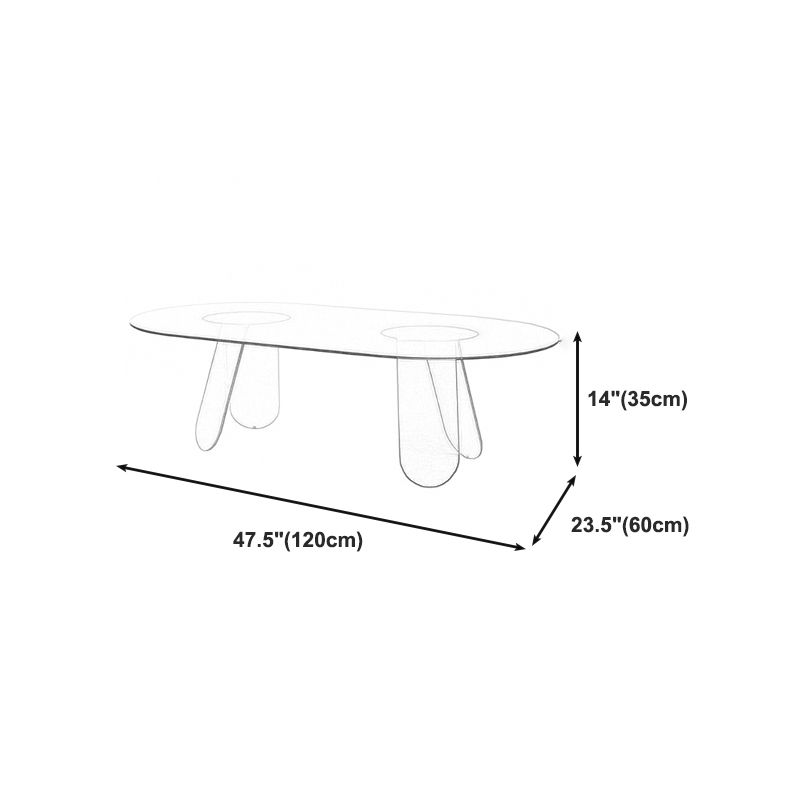 Modern Round/Elliptical Coffee Table Colored Plastic Cocktail Table Clearhalo 'Coffee & Accent Tables' 'Coffee Tables' 'coffee_tables' 'furn' 'furn_coffee_tables' 'Furniture' 'furniture_coffee_tables' 'Living Room Furniture' 1200x1200_534d73f5-4b6a-4443-a488-752c5e663692