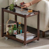 Contemporary Solid Wood with Shelf Rectangular Double Tier Side Table Clearhalo 'Coffee & Accent Tables' 'End & Side Tables' 'end_side_tables' 'furn' 'furn_end_side_tables' 'Furniture' 'Living Room Furniture' 1200x1200_534eb20e-21d6-455d-9e92-1b9cb0f4ffb2