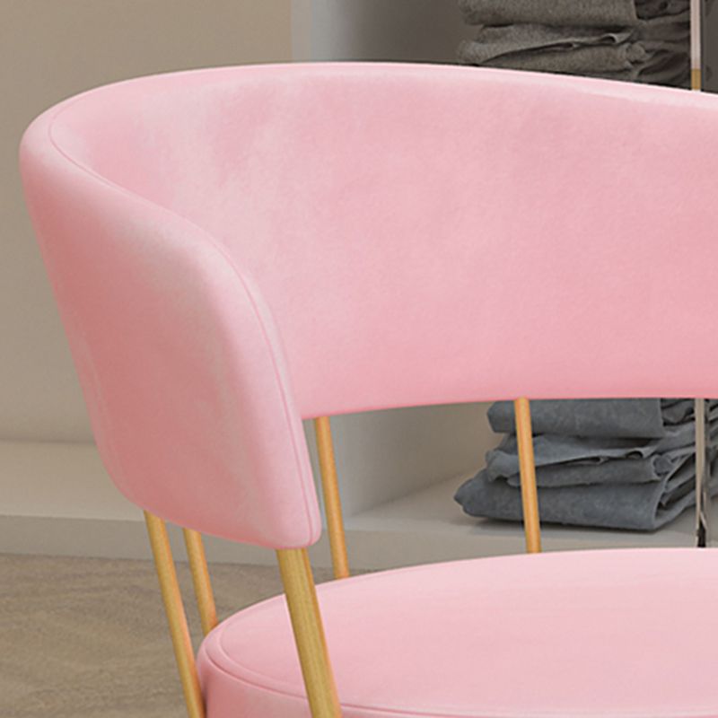 Nordic Glam Dining Chairs Armless Windsor Back Side Chairs for Kitchen with Metal Legs Clearhalo ' kitchen&dining_furn' 'Dining Chairs' 'Dining Tables & Seating' 'dining_chair' 'furn' 'furn_dining_chair' 'Furniture' 'furniture_dining_chair' 'Kitchen & Dining Furniture' 'kitchen' 1200x1200_5350bee9-85a3-403b-960b-27e97fdb8586