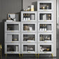 Glam Champagne/White White chiuse Back Standard Wood Shelfcase per soggiorno