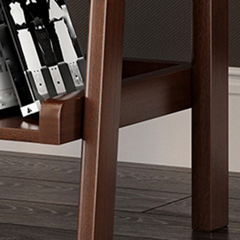 Échelle en bois massif bibliothèque moderne bibliothèque de rangement ouvert pour le bureau à domicile, 14.1 "D
