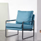 Industrial Square Arms Armchair Solid Color Accent Armchair for Living Room