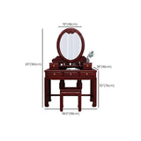 Solid Wood Makeup Vanity with 5 Drawers Traditional Make-up Vanity