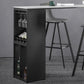 Marble Table with Rectangle Table Top Black Double Pedestal Table- 41.3" H Clearhalo 'Bar Furniture' 'Bar Tables' 'bar_tables' 'furn' 'furn_bar_tables' 'Furniture' 'furniture_bar_tables' 'Kitchen & Dining Furniture' 'kitchen&dining_furn' 'kitchen' 1200x1200_5354d142-4401-4ce7-b4b3-40f023cd5cb7