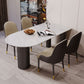 Modern Style Dining Table Sintered Stone Dining Table with Black Frame for Kitchen Clearhalo ' dining_table' 'Dining Tables & Seating' 'Dining Tables' 'furn' 'furn_dining_table' 'Furniture' 'furniture_dining_table' 'Kitchen & Dining Furniture' 'kitchen&dining_furn' 'kitchen' 'kitchen_dining_table' 1200x1200_5358170e-9e43-46ec-bfd1-173d69f1e054