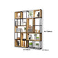 Contemporary Metal and Wooden Shelf Bookcase Open Bookcase for Office