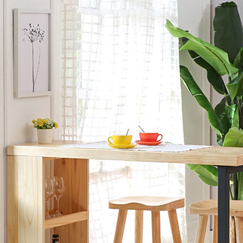 Set da tavolo moderno da pub rettangolare, tavolo da bancone in legno da 1/2/3 pezzi con sgabelli senza schienale