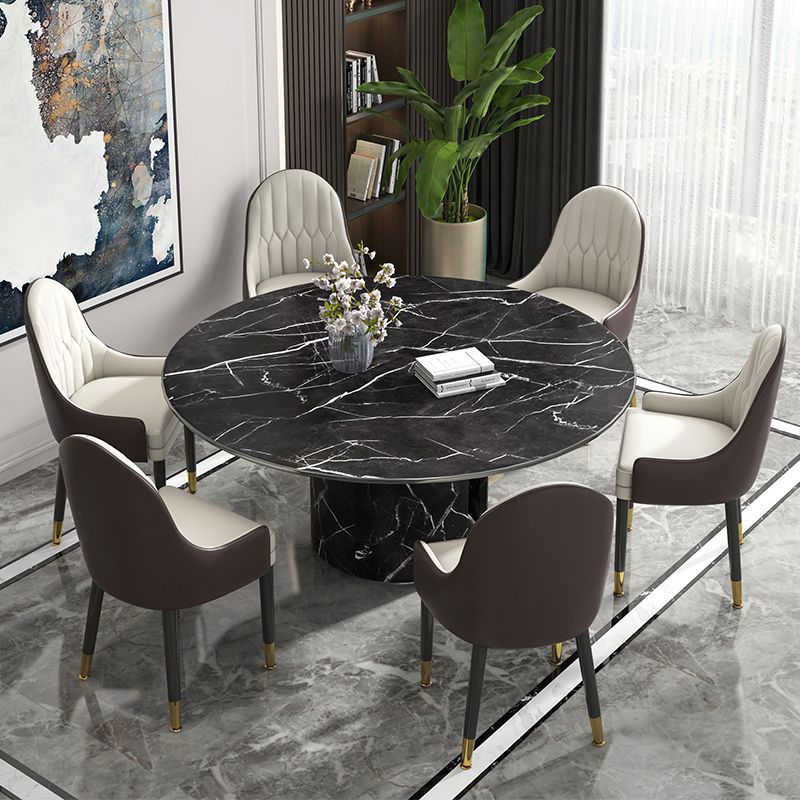 Glam Wood Dining Room Chairs Faux Leather Dining Arm Chairs for Home Use (Set of 2) Clearhalo ' kitchen&dining_furn' 'Dining Chairs' 'Dining Tables & Seating' 'dining_chair' 'furn' 'furn_dining_chair' 'Furniture' 'furniture_dining_chair' 'Kitchen & Dining Furniture' 'kitchen' 1200x1200_535b1b0d-3258-490b-bd5c-582c03b8c57a