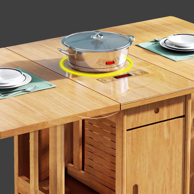 Mid-Century Modern Dining Table Rectangle Solid Wood Drop-Leaf Dining Table for Home Use Clearhalo ' dining_table' 'Dining Tables & Seating' 'Dining Tables' 'furn' 'furn_dining_table' 'Furniture' 'furniture_dining_table' 'Kitchen & Dining Furniture' 'kitchen&dining_furn' 'kitchen' 'kitchen_dining_table' 1200x1200_535c4f61-56b6-49c8-b434-7cccab974ce1