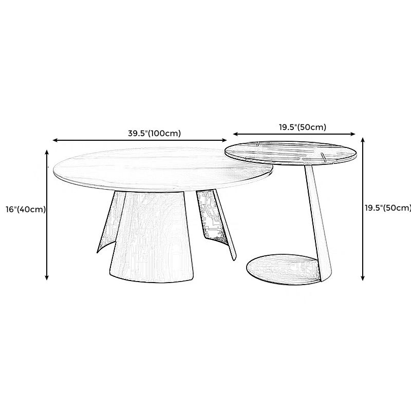 Tavolino da cocktail in stile moderno tavolino rotondo in metallo tavolino