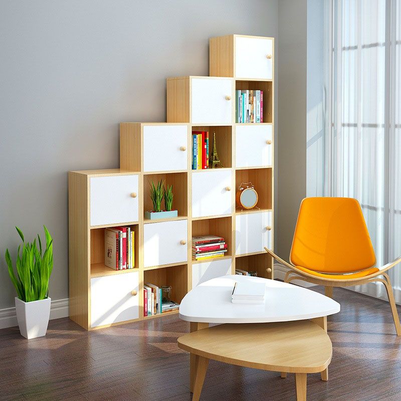Libreria moderna a back -shelf -legno scaffale per la sala da studio