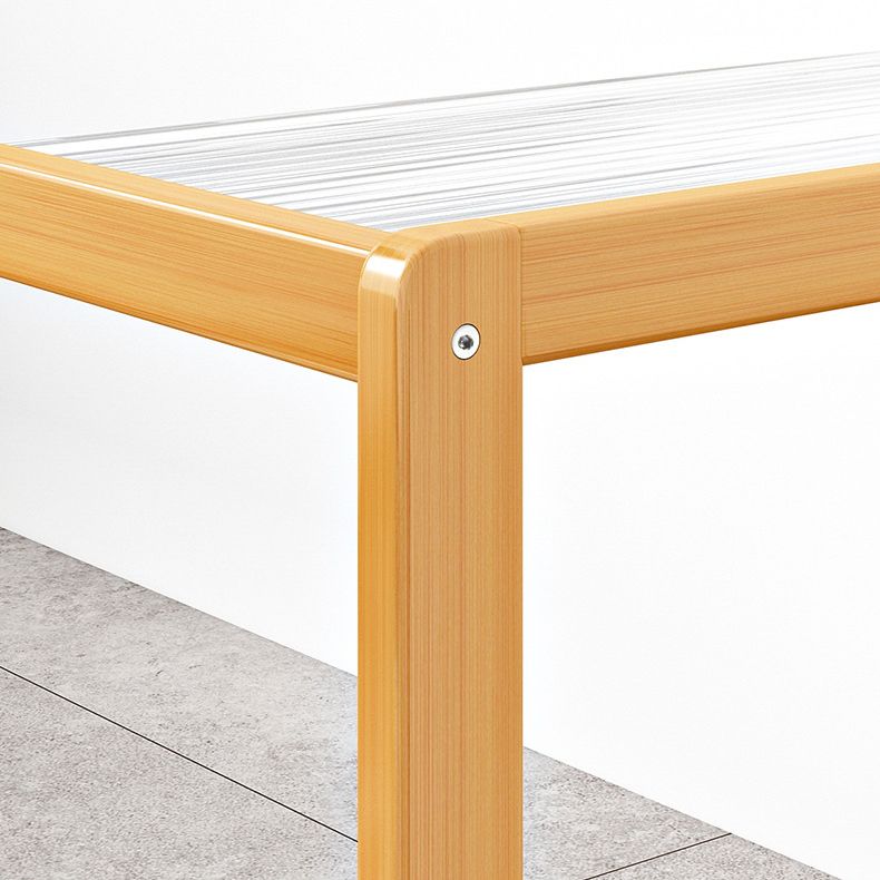 Tavolo da notte in vetro e legno moderno moderno comodino aperto su rotelle