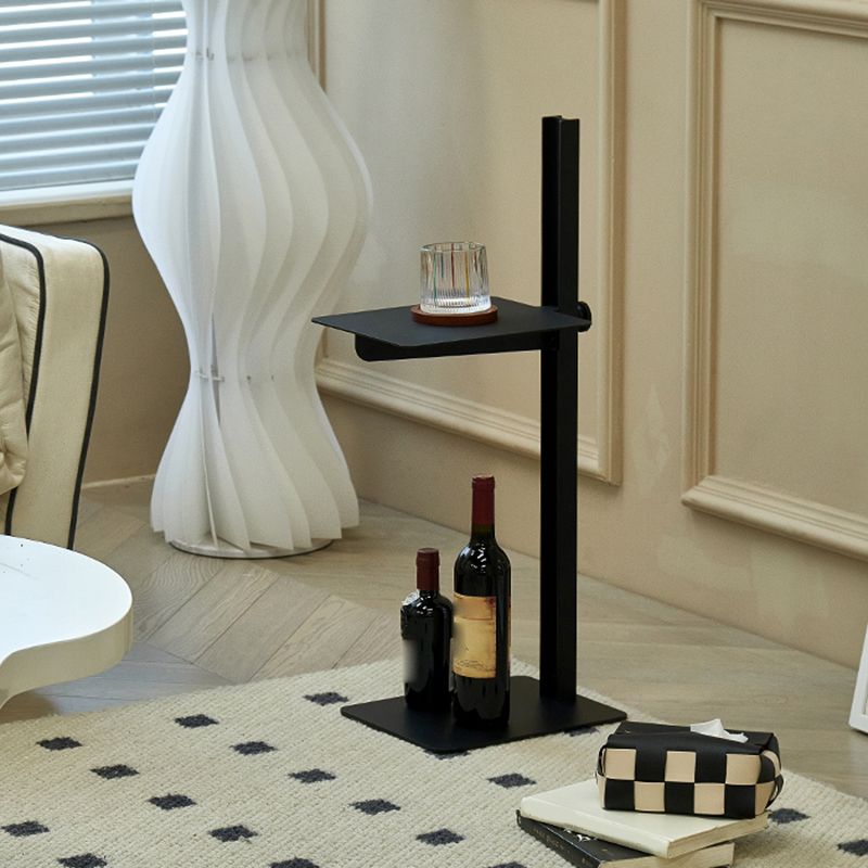 Modern Adjustict Side End Table in Metal C Side Accent Side Table Clearhalo 'Coffee & Accent Tables' 'End & Side Tables' 'end_side_tables' 'furn' 'furn_end_side_tables' 'Furniture' 'Living Room Furniture' 1200x1200_5360bc9a-522c-46f1-bbe9-30565a219b48