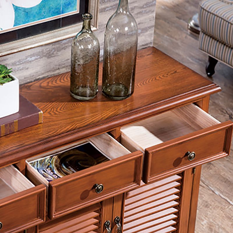 38.18" Tall Wood Rectangular Cabinet 3 - Drawer and 2 - Door Accent Chest Clearhalo 'Cabinets & Chests' 'cabinets_chests' 'furn' 'furn_cabinets_chests' 'Furniture' 'Living Room Furniture' 1200x1200_5360efa2-da62-46c4-a3e8-7de56bf37ed7