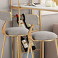 Glam – ensemble de Table de bar rectangulaire avec tabourets hauts en métal, 1/2/3 pièces, pour la maison