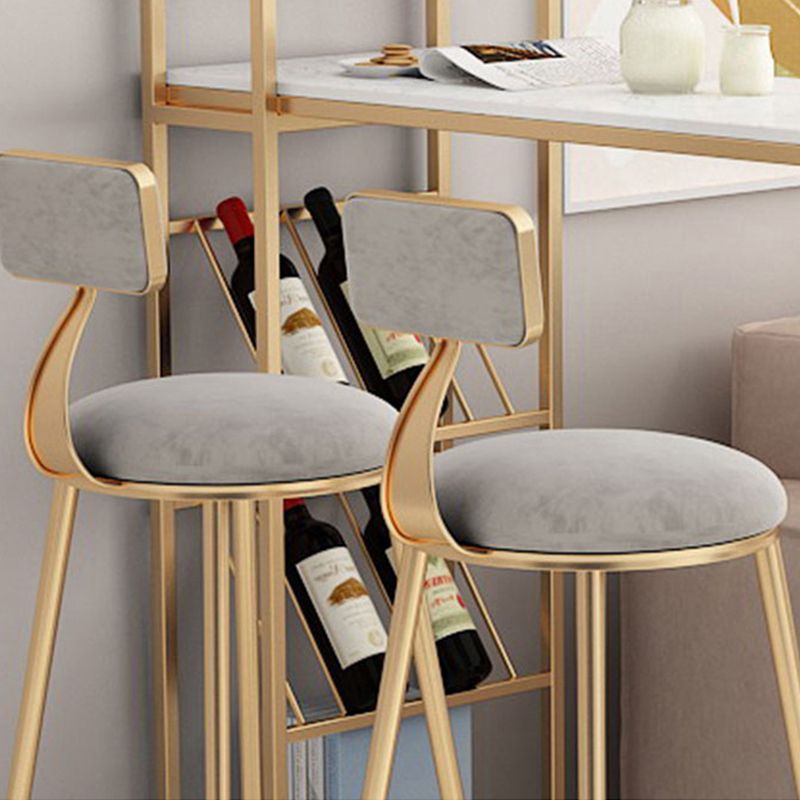 Glam – ensemble de Table de bar rectangulaire avec tabourets hauts en métal, 1/2/3 pièces, pour la maison