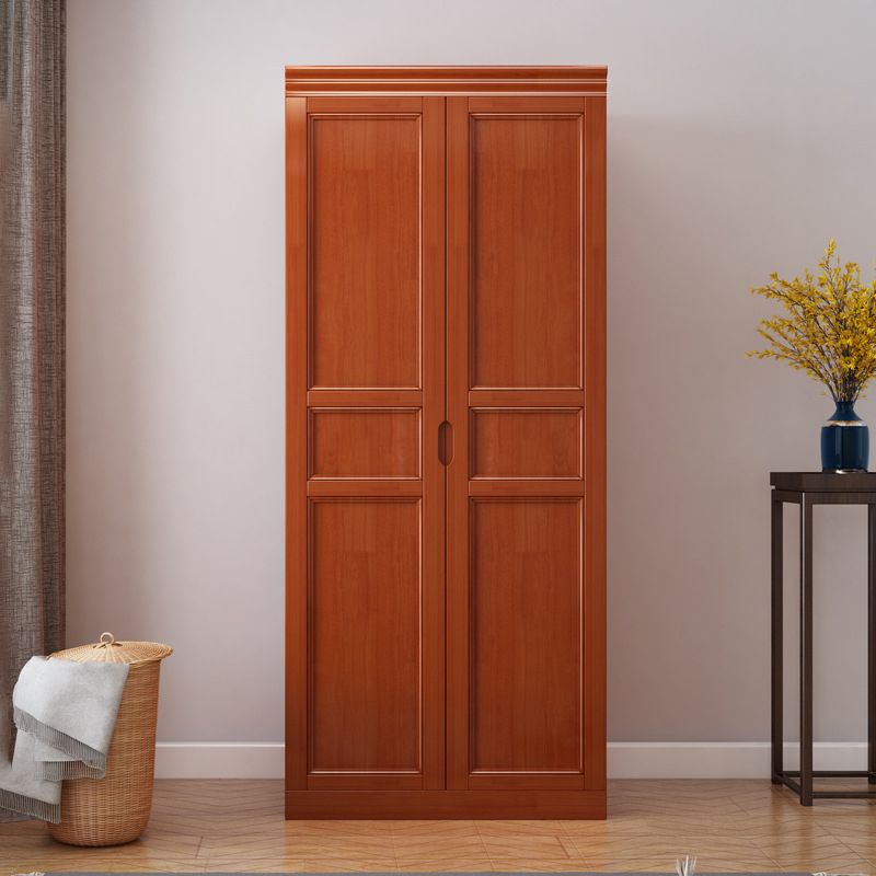 Rubberwood Traditional Storage Cabinet Matte Finish Cabinet with Hinged Doors