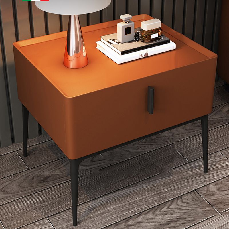 Mid-Century Modern 19-inch Tall Night Table 4 Legs Nightstand with 1 Drawer Clearhalo 'Bedroom Furniture' 'furn' 'furn_night_stand' 'Furniture' 'night_stand' 'Nightstands' 1200x1200_53638552-dd10-420d-8a32-9c9f65a7eae4
