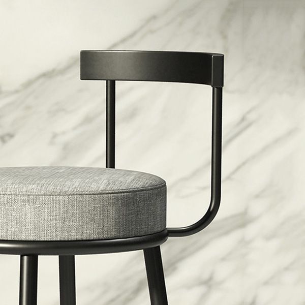 Modern Armless Backrest Counter Stool Iron Cashier Bar Stool with Cushion and Pedal Clearhalo 'Bar Furniture' 'Bar Stools' 'bar_stools' 'furn' 'furn_bar_stools' 'Furniture' 'furniture_bar_stools' 'Kitchen & Dining Furniture' 1200x1200_53640e5b-3409-4b82-b999-7fd86720be5c