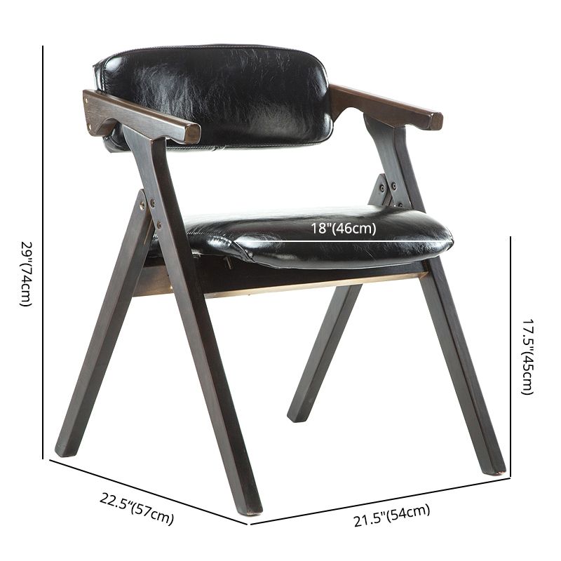Foldable Dining Arm Chair Open Back Upholstered Armchair with Wood Legs Clearhalo ' kitchen&dining_furn' 'Dining Chairs' 'Dining Tables & Seating' 'dining_chair' 'furn' 'furn_dining_chair' 'Furniture' 'furniture_dining_chair' 'Kitchen & Dining Furniture' 'kitchen' 1200x1200_53662255-b779-4b0e-a4f8-ddb57fa8c1aa